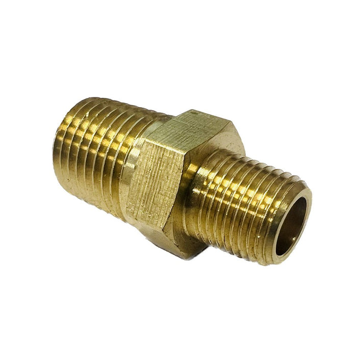 Straight Hex Nipple, Brass, 1/4" x 1/8" 3325X4X2 - UnitedBuilt Equipment