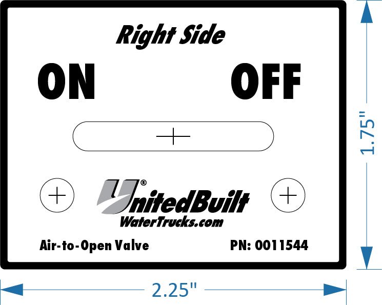Switch Plate Label, ON/OFF, UnitedBuilt - UnitedBuilt Equipment