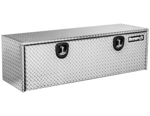 Tool Box, Diamond Tread Aluminum, Locking Storage, 18x18x48, Height 18" x Depth 18" x Width 48", Buyers 1705110 - UnitedBuilt Equipment