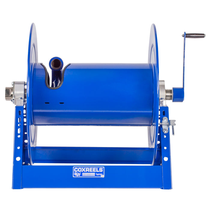Hose Reel, 1-1/2" x 250', L/H Manual Rewind, EPDM Seal, Powder Coated Blue, Coxreels 1185-3328-BEXX