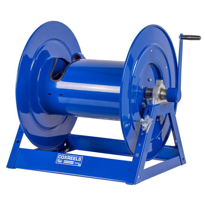 Hose Reel, 1-1/2" x 250', L/H Manual Rewind, EPDM Seal, Powder Coated Blue, Coxreels 1185-3328-BEXX