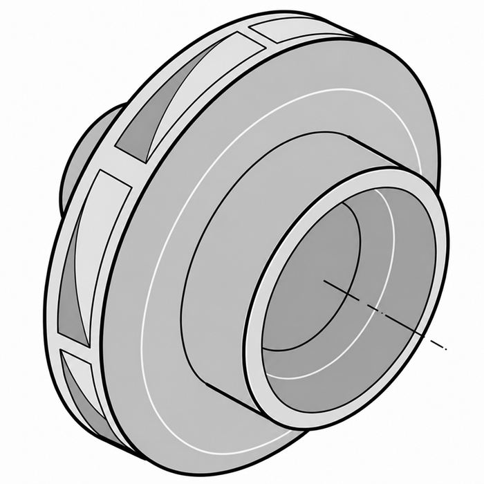 Impeller, B4JRBH, Counter-Clockwise (CCW), 13-1/2 DIA, Full CL1, Berkeley L05974
