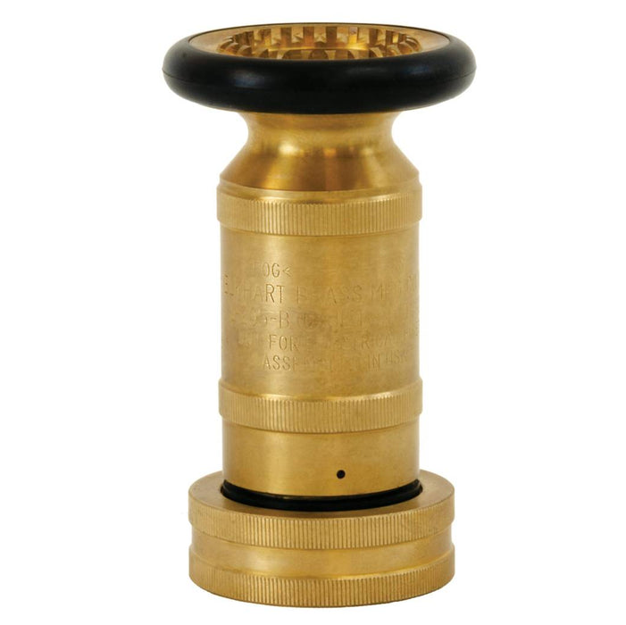 Nozzle, Industrial Nozzle, L-205-B, 95 GPM 100 PSI, Fog to Stream, 1-1/2" Female NST (NHT), Brass, Elkhart 00649752