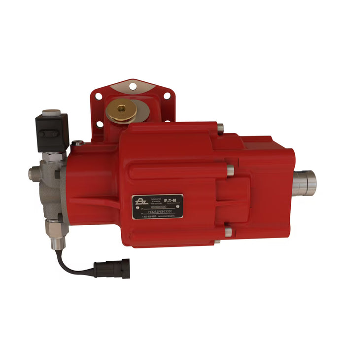 Power Take Off (PTO), Powershift Hydraulic (Hot Shift), Electric 12V Over Hydraulic, 10-Bolt, SAE Type 1 1/4" Round Shaft, Input Gear: 63 - Allison, Assembly Arrangement Left Forward, Eaton Bezares PT3252PCE633SE, 3252 Series