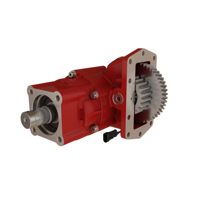 Power Take Off (PTO), Powershift Hydraulic (Hot Shift), Electric 12V Over Hydraulic, 10-Bolt, SAE Type 1 1/4" Round Shaft, Input Gear: 63 - Allison, Internal PTO Ratio 96%, Assembly Arrangement Left Forward, Eaton Bezares PT3252PME633SE, 3252 Series