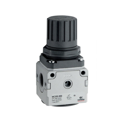 Air Pressure Regulator, 1/4" FNPT, Camozzi MC104 - R00TF - UnitedBuilt Equipment