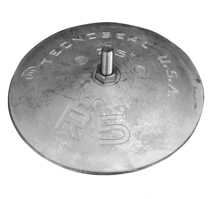 Anode 5" x 7/8" Magnesium, 2 - Piece Bolt - On, Tecnoseal R5MG - UnitedBuilt Equipment