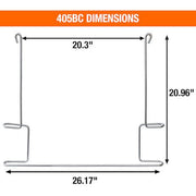 Anti - Sail Bracket, for 24" Wide Mud Flap, Chrome Plated, 26 - 3/4" Width x 21" Height, Buyers 405BC - UnitedBuilt Equipment