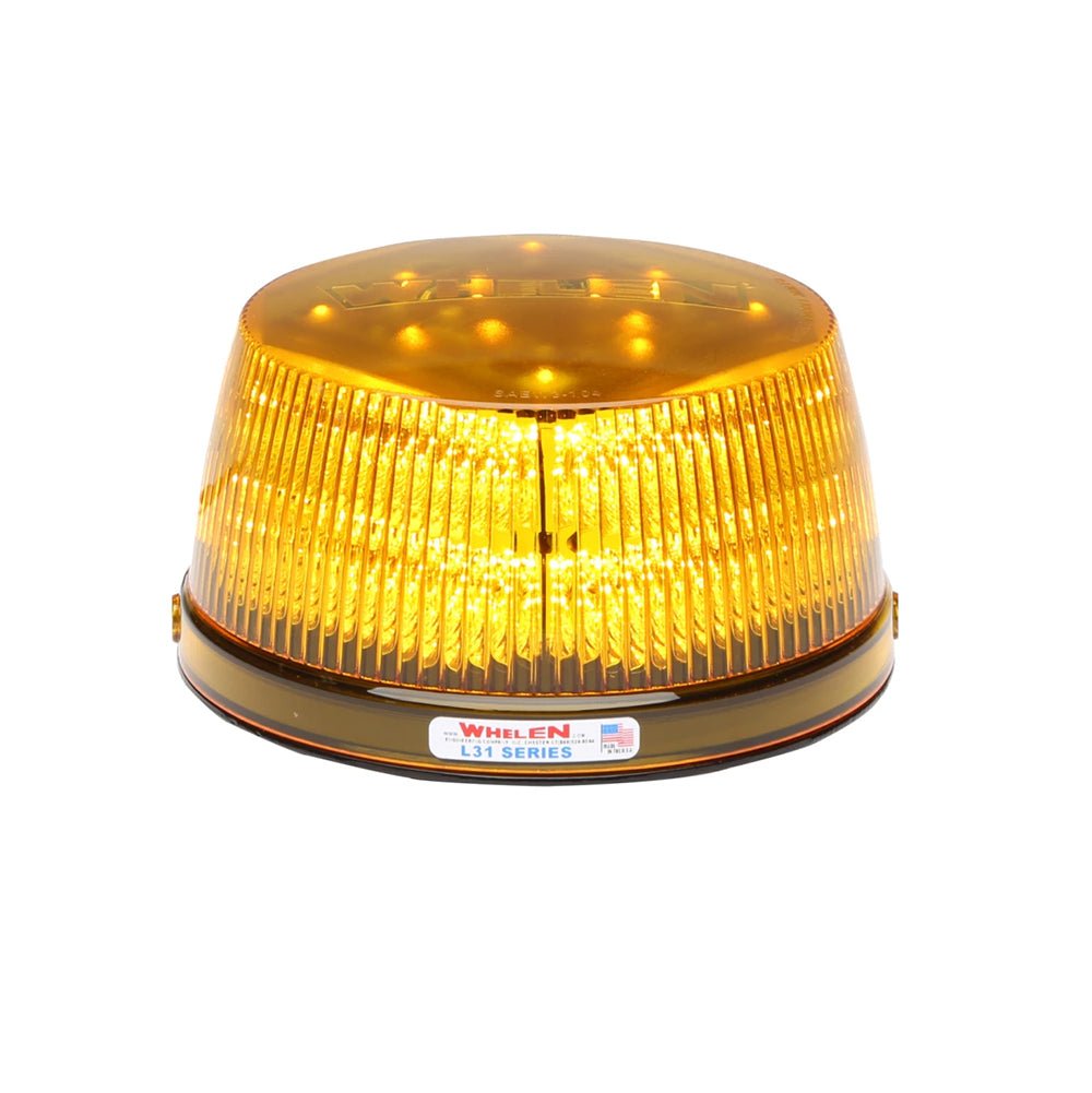 Beacon Light, High Profile Amber Permanent Mount Beacon, Whelen L31HAF - UnitedBuilt Equipment
