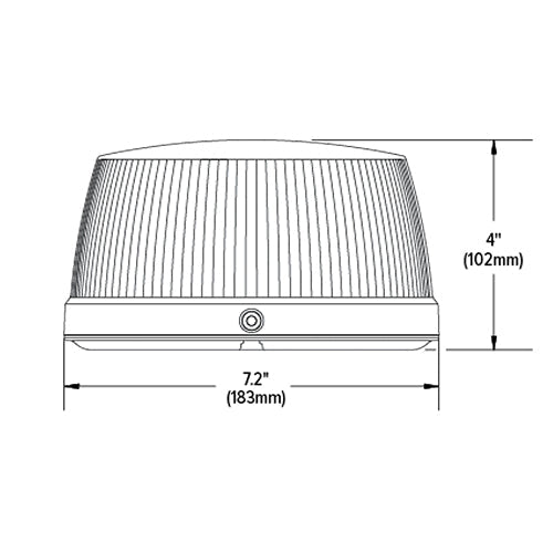 Beacon Light, High Profile Amber Permanent Mount Beacon, Whelen L31HAF - UnitedBuilt Equipment