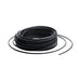 Black air brake tubing coiled into a roll