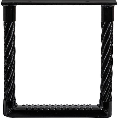 Cable Truck Step, Black Powder Coated, 12" Wide x 12" Height x 1.38" Depth, Bolt - On/Weld - On, Buyers 5231212 - UnitedBuilt Equipment