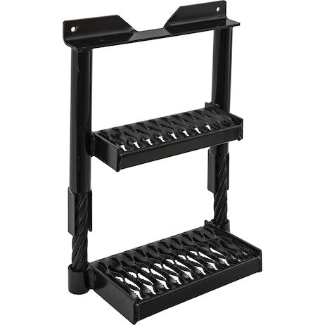 Cable Truck Step, Black Powder Coated, 16" Wide x 22" Height x 7" Depth, Bolt-On, Buyers 5232216 - UnitedBuilt Equipment