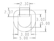 D - Ring, 1" Forged, Weld - On Bracket, Buyers B48 Domestically Forged - UnitedBuilt Equipment