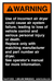 Decal Warning, OEM Air Dryer Only - UnitedBuilt Equipment