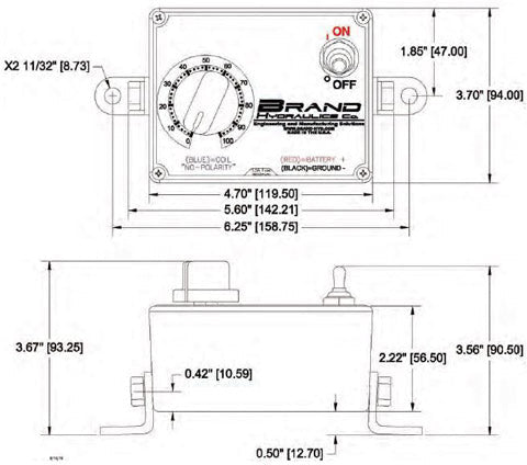 Electronic Control Box 12V, Hydraulic Interface, Single Turn Adjustment, Brand Hydraulics EC - 12 - 01 - UnitedBuilt Equipment
