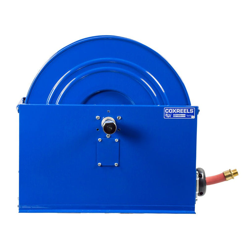 Hose Reel, 1 - 1/2" x 50' Spring Rewind, L/H, 250 PSI, Nitrile Seal, SP Series, Coxreels SLPL - 850 - UnitedBuilt Equipment