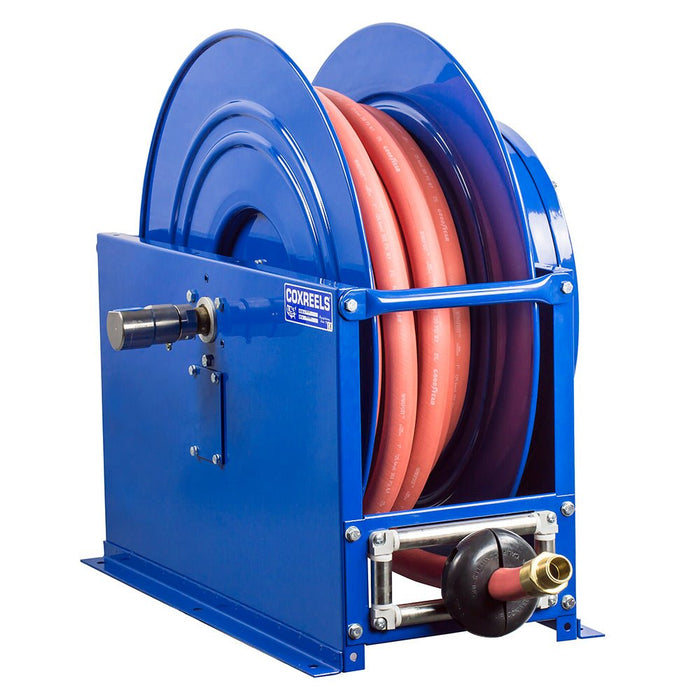 Hose Reel, 1 - 1/2" x 50' Spring Rewind, L/H, 250 PSI, Nitrile Seal, SP Series, Coxreels SLPL - 850 - UnitedBuilt Equipment
