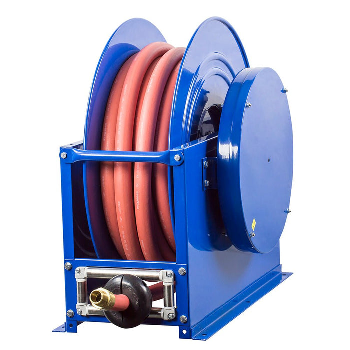 Hose Reel, 1 - 1/2" x 50' Spring Rewind, L/H, 250 PSI, Nitrile Seal, SP Series, Coxreels SLPL - 850 - UnitedBuilt Equipment