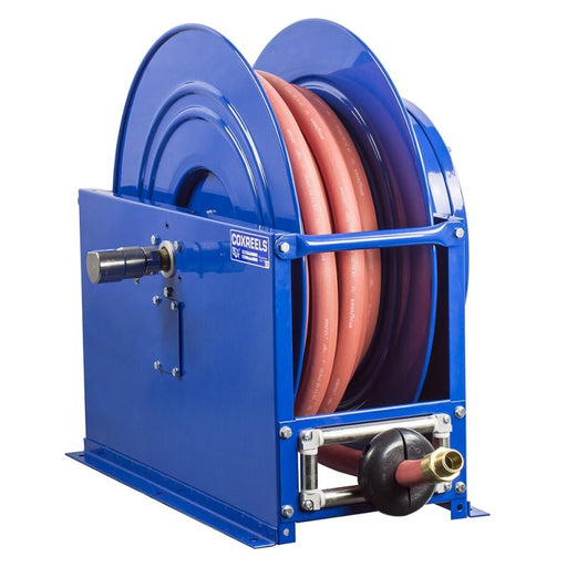 Hose Reel, 1 - 1/2" x 50' Spring Rewind, L/H, 250 PSI, Nitrile Seal, SP Series, Coxreels SLPL - 850 - UnitedBuilt Equipment