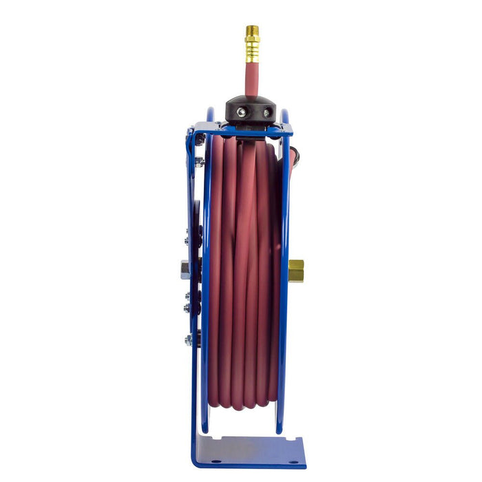 Hose Reel, P Series, 3/8" x 50' 300 PSI, Spring Rewind, Air & Water Hose Included, Coxreels P - LP - 350 - UnitedBuilt Equipment