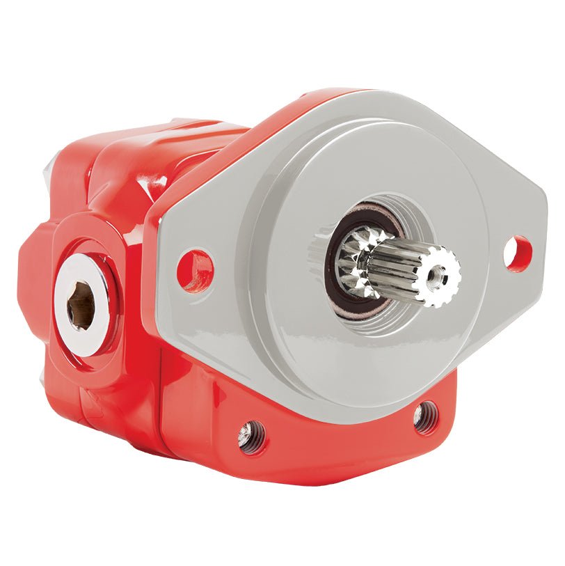 Hydraulic Pump/Motor, SAEB, 17GPM / 3.94 cu.in, 1 - 1/4" ORB Side Ports / 1" ORB Rear Ports, Shaft 7/8" x 13 Tooth, Bi - Rotational, Muncie PK11702BSBB - UnitedBuilt Equipment