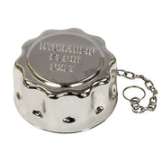 Hydraulic Tank Filler - Strainer Breather Cap Assembly, Chrome, Twist - On with Locking Tab, Buyers TFA005715L - UnitedBuilt Equipment