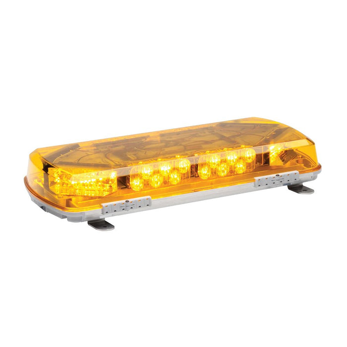 Light Bar, 23" LED Amber Strobe, Amber Dome, Permanent Mount, Whelen Mini Century Series MC23PA - UnitedBuilt Equipment
