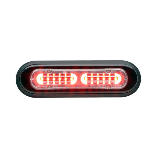Lighthead, Linear Super-LED, Surface Mount, DUO Red/Amber Flash, Clear Lens, 12VDC, Whelen T-Series TSS0K - UnitedBuilt Equipment