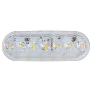 Oval Backup Light, White, LED, AMP, 6.5x2.25 12V, Peterson 820C - 7 - UnitedBuilt Equipment