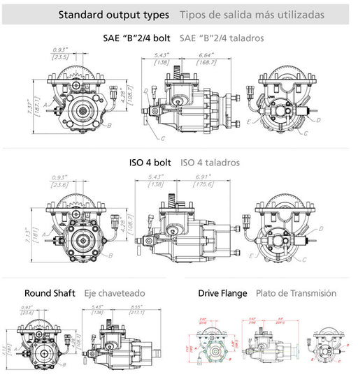 Power Take Off (PTO), Powershift Hydraulic (Hot Shift), Electric 12V Over Hydraulic, 10 - Bolt, Output Flange SAE 1410, Input Gear: 63 - Allison, Internal PTO Ratio 82%, Assembly Arrangement Left Forward, Eaton Bezares PT3252PJE633IC, 3252 Series - UnitedBuilt Equipment