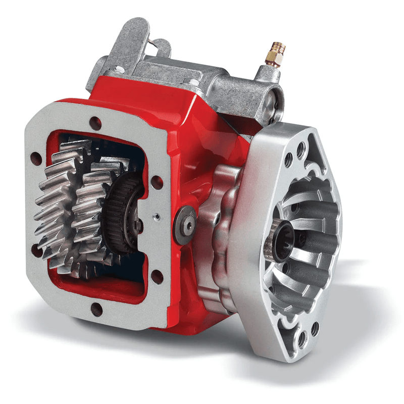 Power Take-Off (PTO), Standard Mount 6-Bolt with Stud Kit, Gear Ratio 26/17, Air Shift with Installation Kit, 1-1/4" Round Standard Shaft, Chelsea 442 Series 442XWESX-A5XD - UnitedBuilt Equipment