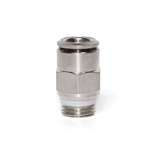 Push - In Air Fitting, Male Connector, 1/4" Tube OD X 1/4" Male NPTF, Camozzi P6510 04 - 04 - UnitedBuilt Equipment