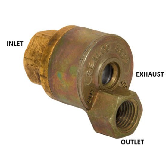 Quick Exhaust Valve, 1/4" FNPT Ports, Sealco 3800 - UnitedBuilt Equipment