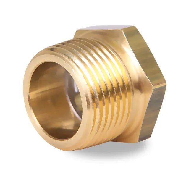 Sight Gauge Plug, Hydraulic Fluid, 1/2 NPTF Brass, Buna - N, LDI LSP151 - 04 - 01 - UnitedBuilt Equipment