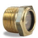 Sight Gauge Plug, Hydraulic Fluid, 1/2 NPTF Brass, Buna - N, LDI LSP151 - 04 - 01 - UnitedBuilt Equipment