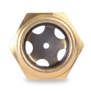 Sight Gauge Plug, Hydraulic Fluid, 1/2 NPTF Brass, Buna - N, LDI LSP151 - 04 - 01 - UnitedBuilt Equipment