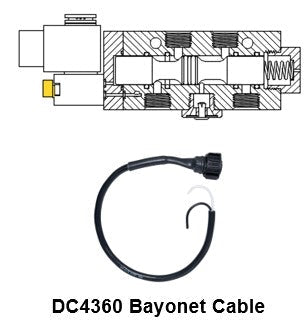 Solenoid Valve, Directional Control, 5 Port / 2 Position, 3/8" Ports, 12VDC with Heavy Duty Bayonet Connector, Sealco 527061 - UnitedBuilt Equipment