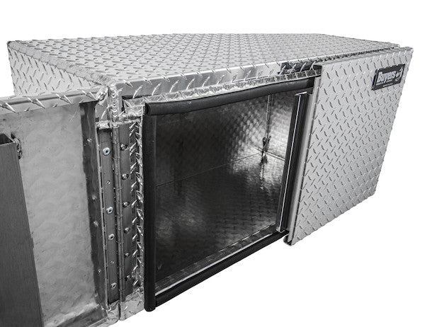 Tool Box 24x24x36, Diamond Tread Aluminum, Underbody Truck Box, Locking Storage, Double Barn Door, Height 24" x Depth 24" x Width 36", Buyers 1702235 - UnitedBuilt Equipment