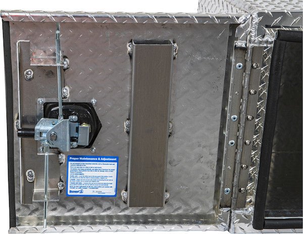 Tool Box 24x24x36, Diamond Tread Aluminum, Underbody Truck Box, Locking Storage, Double Barn Door, Height 24" x Depth 24" x Width 36", Buyers 1702235 - UnitedBuilt Equipment