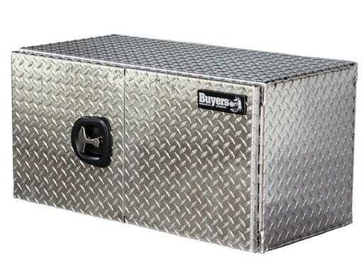 Tool Box 24x24x36, Diamond Tread Aluminum, Underbody Truck Box, Locking Storage, Double Barn Door, Height 24" x Depth 24" x Width 36", Buyers 1702235 - UnitedBuilt Equipment