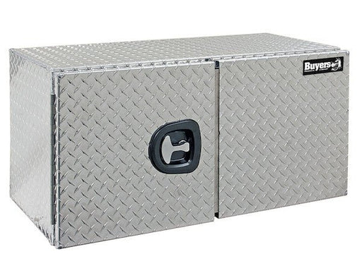 Tool Box 24x24x36, Diamond Tread Aluminum, Underbody Truck Box, Locking Storage, Double Barn Door, Height 24" x Depth 24" x Width 36", Buyers 1702235 - UnitedBuilt Equipment