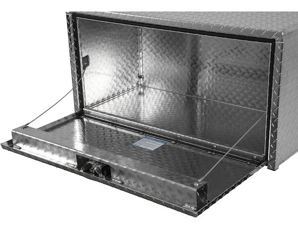 Tool Box, Diamond Tread Aluminum, Locking Storage, 18x18x36, Height 18" x Depth 18" x Width 36", Buyers 1705105 - UnitedBuilt Equipment