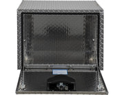 Tool Box, Diamond Tread Aluminum, Locking Storage, 24x24x24, Height 24" x Depth 24" x Width 24" Buyers 1705130 - UnitedBuilt Equipment