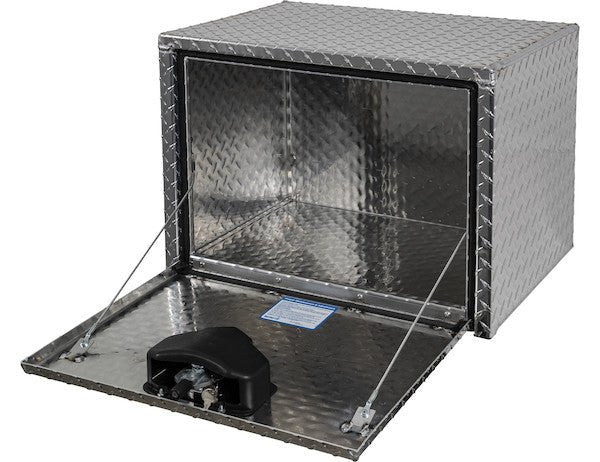 Tool Box, Diamond Tread Aluminum, Locking Storage, 24x24x24, Height 24" x Depth 24" x Width 24" Buyers 1705130 - UnitedBuilt Equipment