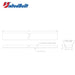 UnitedBuilt SkirtBoard™ Vulcanized Rubber Wear Pad, 2-1/2" × 30" × 1" - UnitedBuilt Equipment