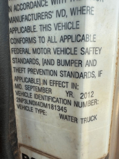 USED 5000 Gallon Water Truck, UnitedBuilt 6G5000 VisionTank, 2013 Peterbilt 348, Allison 3500 - RDS, 66K GVWR - UnitedBuilt Equipment