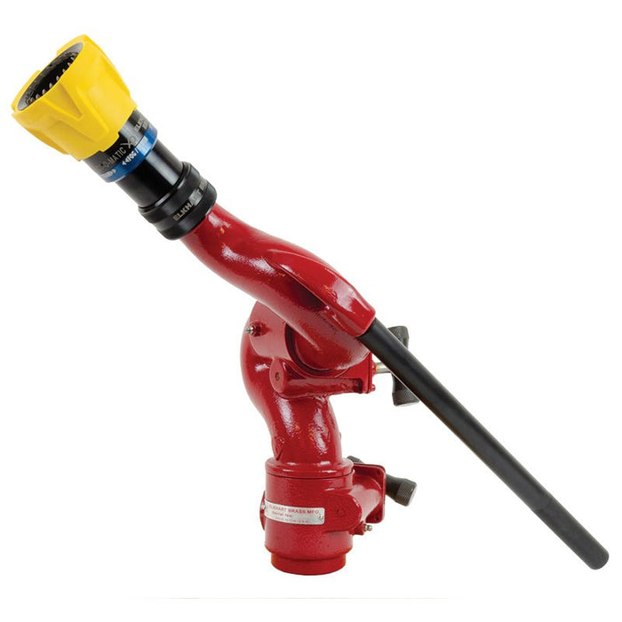 Water Cannon (Monitor), Sidewinder 8492, Aluminum, Tiller Handler, 2" FNPT Inlet x 1 - 1/2" MNHT Outlet, Elkhart 08492021 - UnitedBuilt Equipment