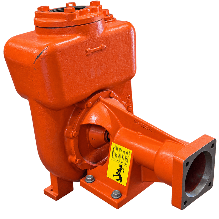Water Pump, Self-Priming, Model B4ZRKS, 4" Suction x 4" Discharge, Female NPT Ends, Clockwise (CW), Hydraulic Drive SAE C 4-Bolt 1-1/4" x 14T, 9.12" Cast Iron Impeller, Mechanical Seal, Berkeley B70373 (MEGA 302430) - UnitedBuilt Equipment