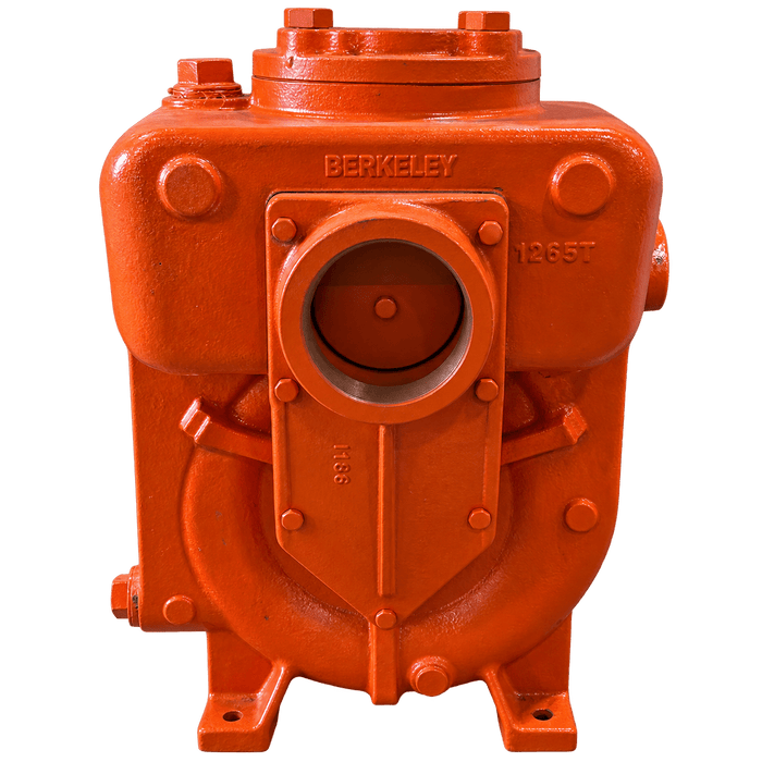 Water Pump, Self-Priming, Model B4ZRKS, 4" Suction x 4" Discharge, Female NPT Ends, Clockwise (CW), Hydraulic Drive SAE C 4-Bolt 1-1/4" x 14T, 9.12" Cast Iron Impeller, Mechanical Seal, Berkeley B70373 (MEGA 302430) - UnitedBuilt Equipment
